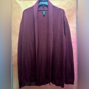 New men’s M cardigan maroon color